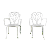 Paire de fauteuils de jardin en fer, 1950