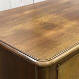 1950s English desk in walnut and oak