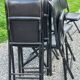 Set of 6 folding chairs, 70s design, 3 leather, 3 moleskin