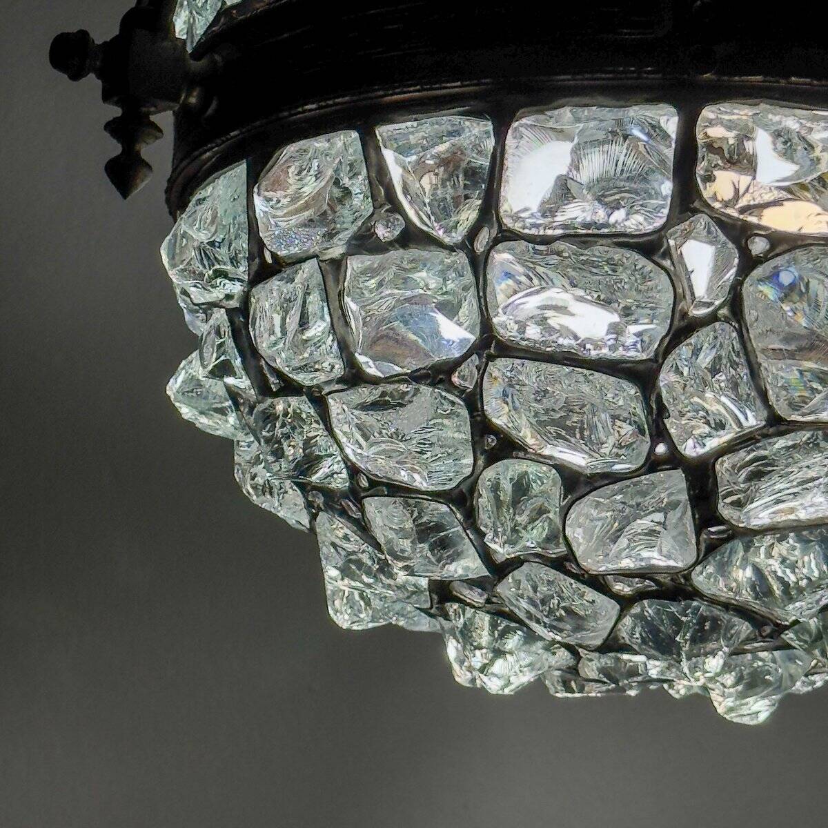 Antique style Art Nouveau chandelier with chains, Austria, 1890s