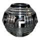 Art Deco round vase in black overlay crystal 1930-1940 Val Saint Lambert?
