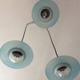 Waterfall chandelier 3 saucers in glass paste 70s-80s
