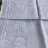 11 square towels GC damask flower openwork