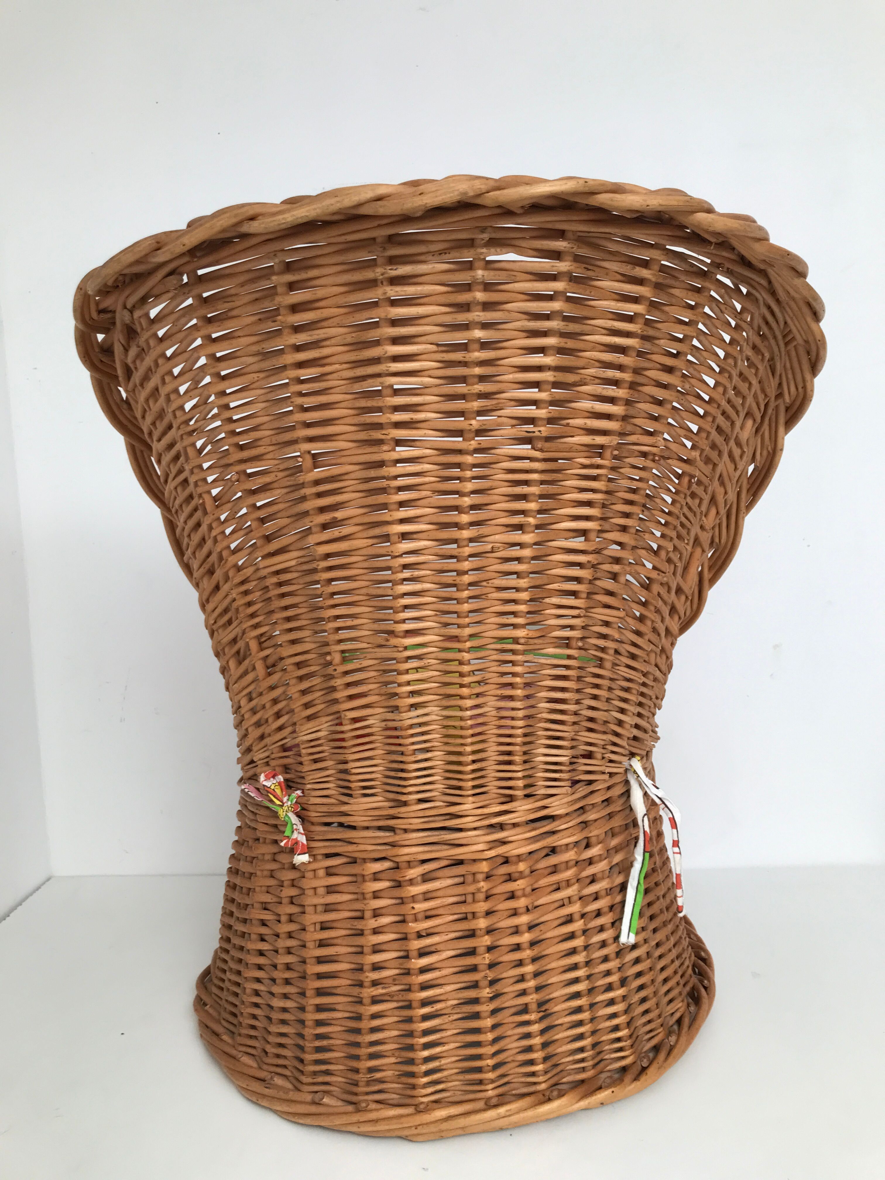 Fauteuil en osier tressé années 50/60
