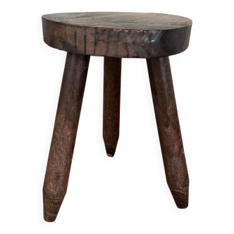 Wooden tripod milking stool