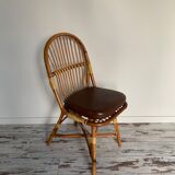 Bamboo and rattan chairs circa 60/70 from maison drucker