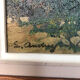 Oil painting on canvas s. audrey riverside + wood frame #a218