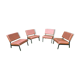 Vintage drivers, Armchair, Metalor French manufacture set of 4