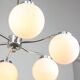 Lustre Vintage en Chrome et Opaline, Italie, années 1970