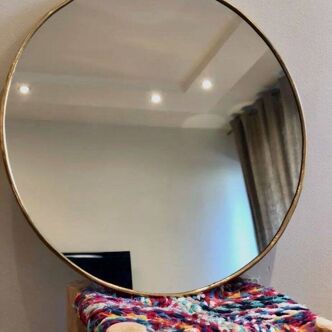 Set of 4 Moroccan Brass Mirrors, Gold Decorative Mirror, Handmade Wall Mirror