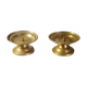 Pair of golden brass candlesticks