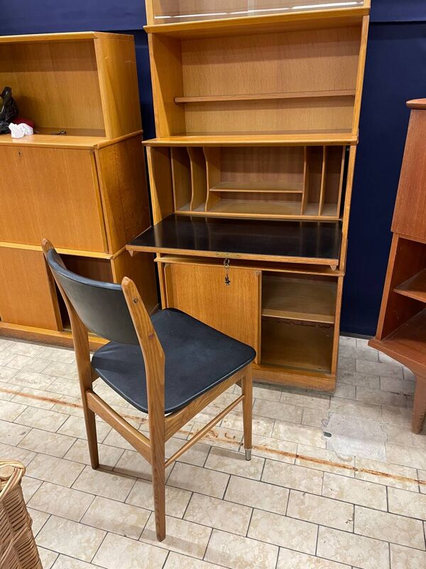 Bibliothèque secrétaire Oscar vintage