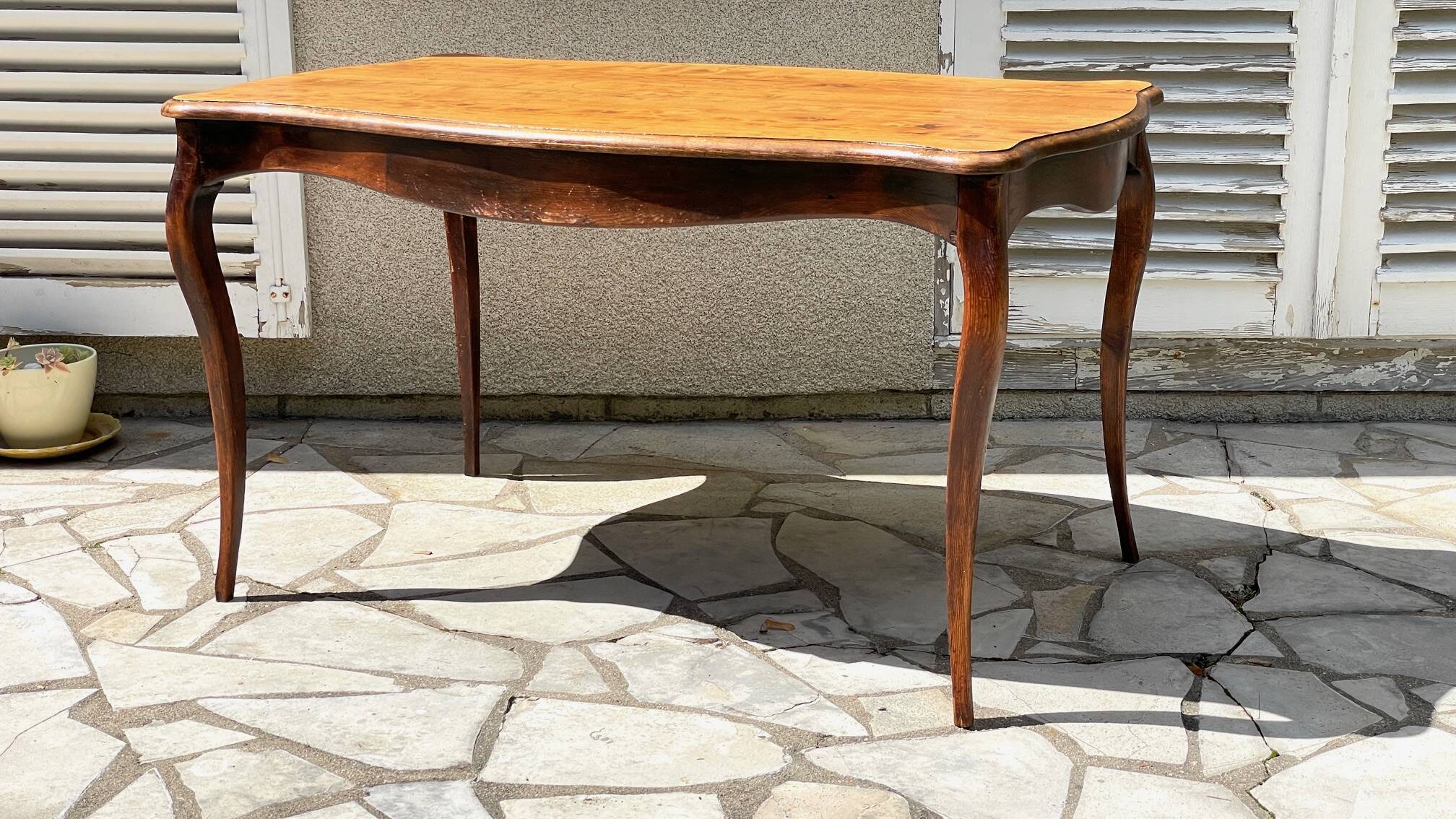 TABLE BUREAU Pieds Courbés