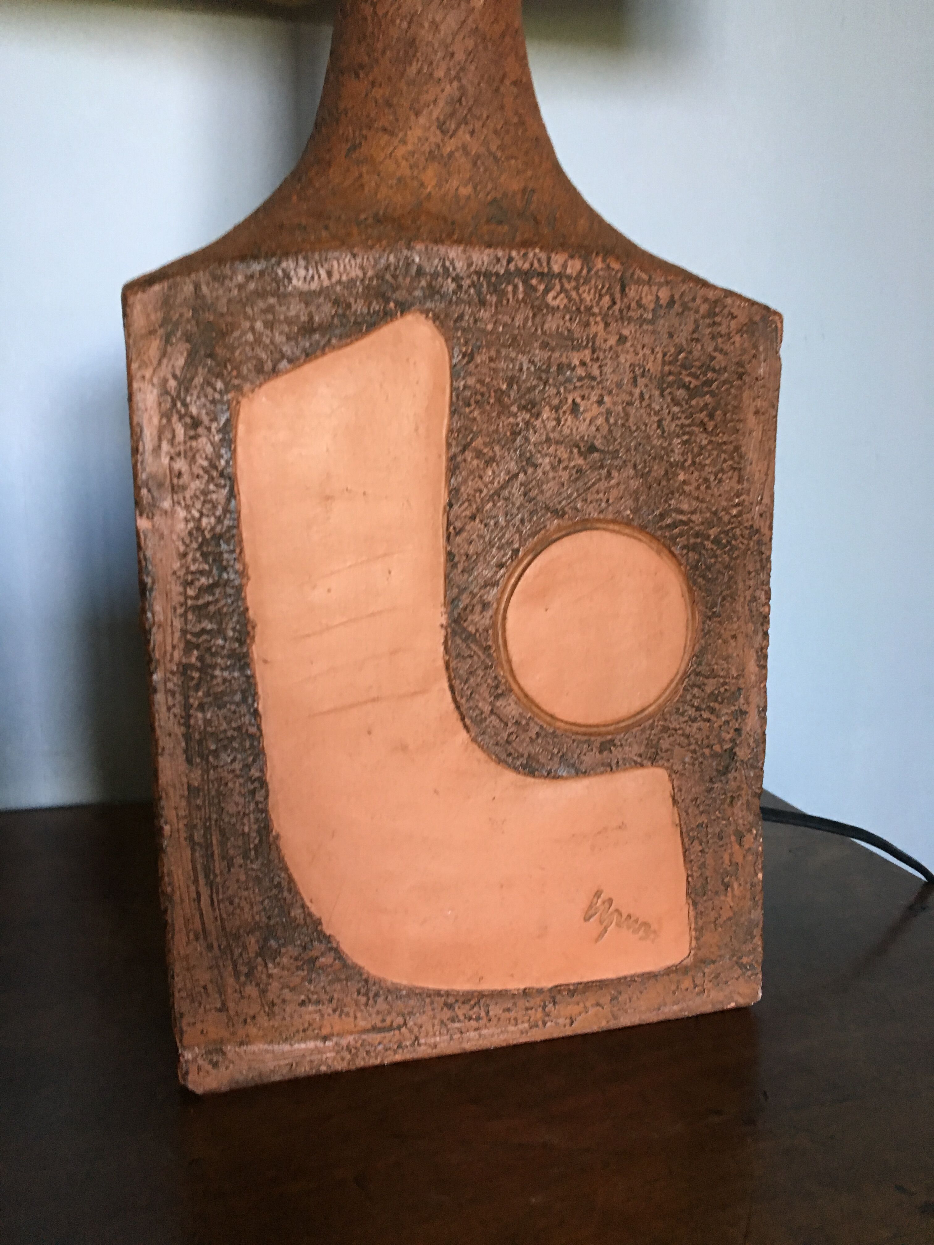 Rock and Bobois terracotta lamp
