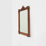 Baroque carved wooden beveled mirror in Louis XV style, France 1900s