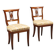 Antique mahogany and fabric chairs, Italy, 19th century