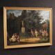 Peinture de scène de genre française d'un parc avec des enfants jouant.