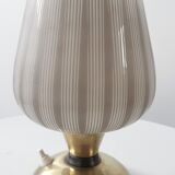 Retro brass table lamp and glass globe