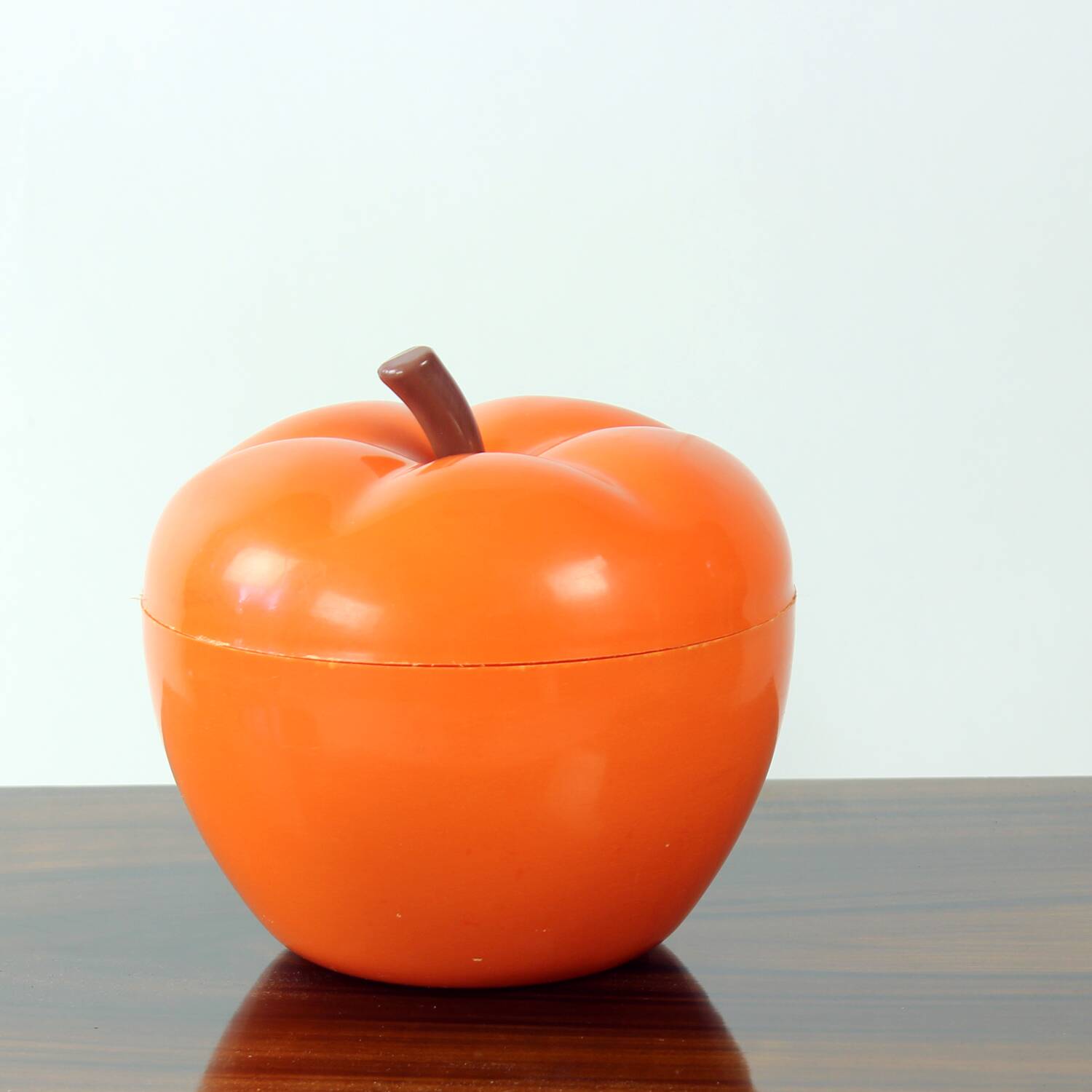 1970s Orange Plastic Apple Box, Czechoslovakia