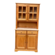 2-part solid wood buffet display cabinet kitchen storage cabinet 94cm