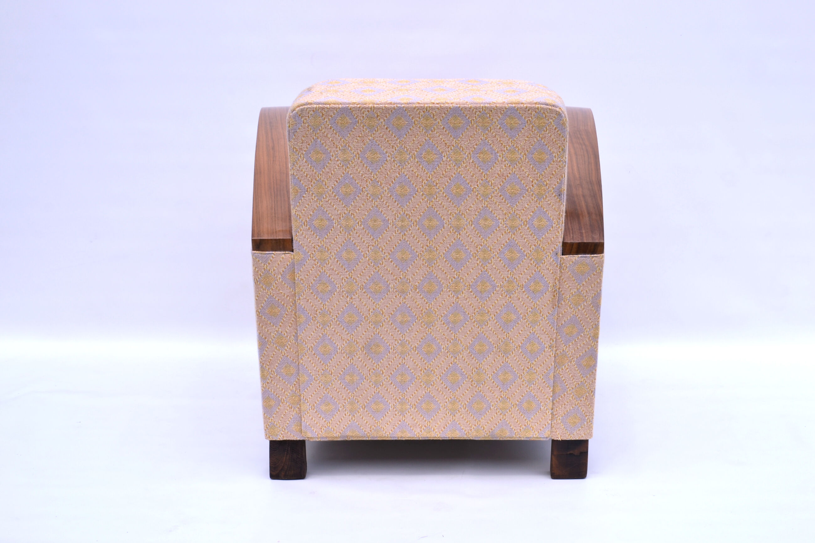 Art deco walnut club armchair, 1930