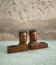 Pair of vintage wooden bookends