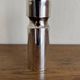 Space Age pepper mill from 1960 in silver-plated metal, 1970.