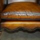Victorian restored George II style high-back leather canapé