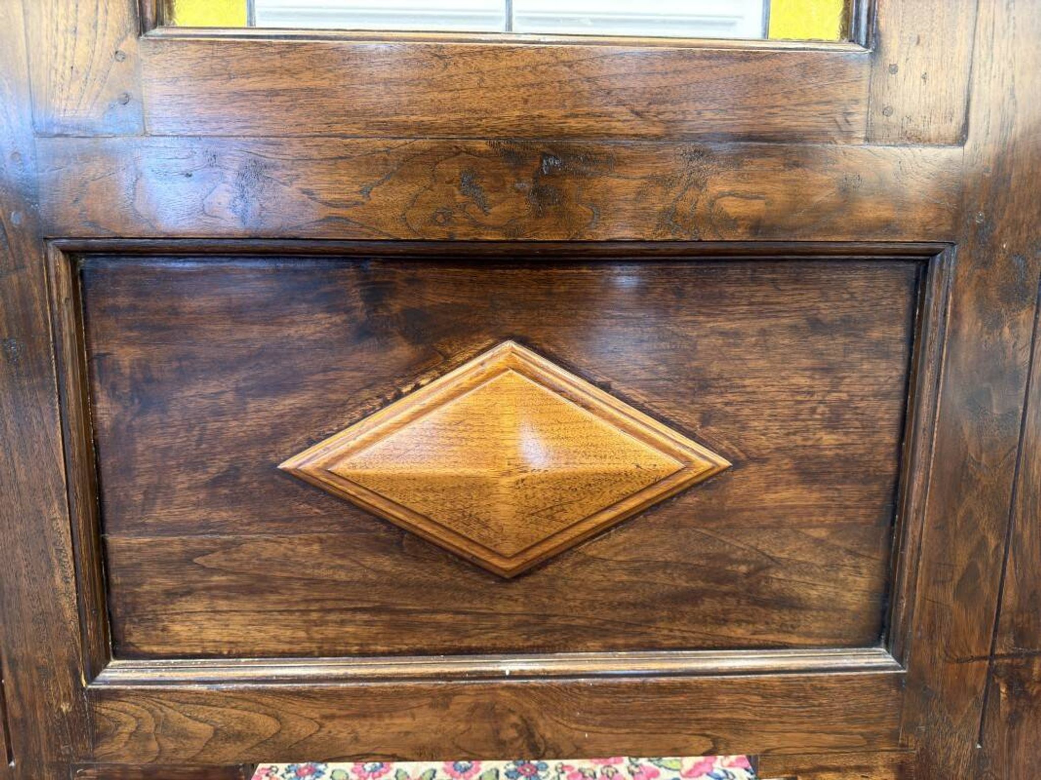 English Colonial Stained Glass Room Divider