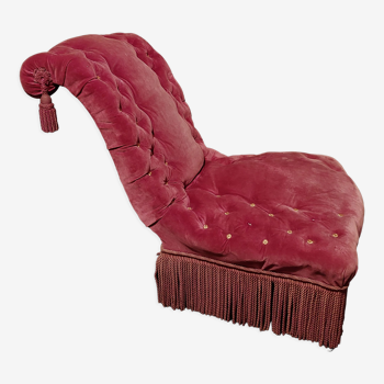 Fauteuil capitonné chauffeuse Napoléon III