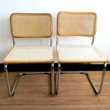 Duo of chairs Cesca B32 by Marcel Breuer