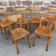 Set of 6 chairs bistrot café baumann bentwood from the 1950s