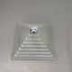 Cubic satin white glass wall light by glashütte limburg attrib., germany 1980s