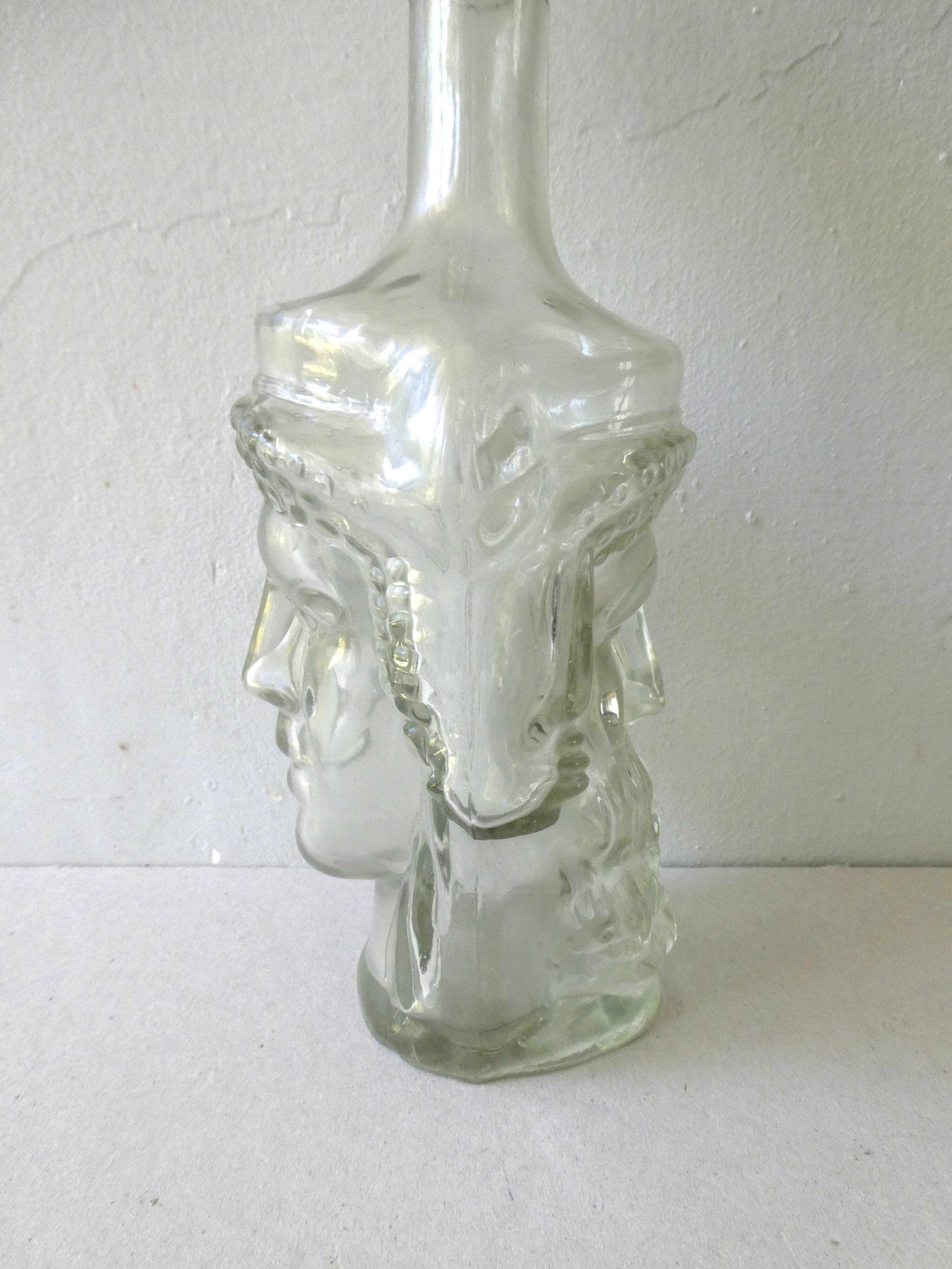 Anthropomorphic glass bottle