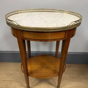 Table bouillotte de forme ovale