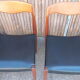 Suite de quatre chaises teck vintage