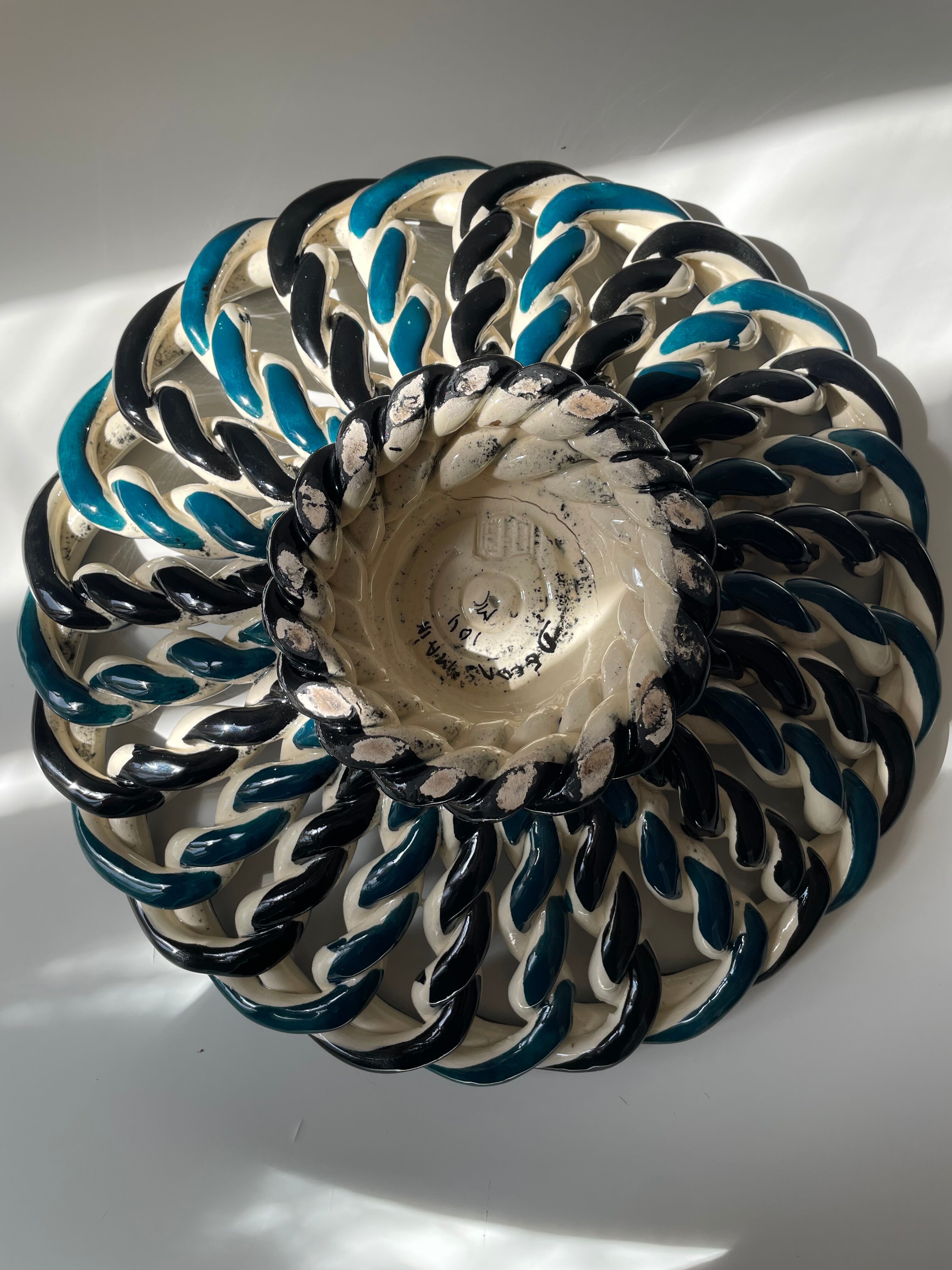Coupe céramique tressée Vallauris