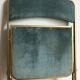 Vintage chaisor folding chair golden frame and blue velvet