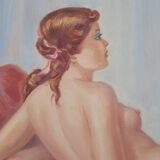 Nude woman painting