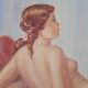 Nude woman painting