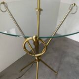 Adnet brass floor lamp with loops