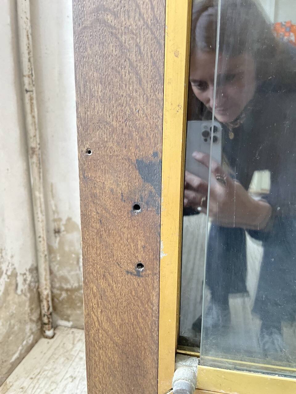 XXL oak display cabinet furniture