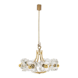 Lustre en laiton & fleurs Simon & Schelle.