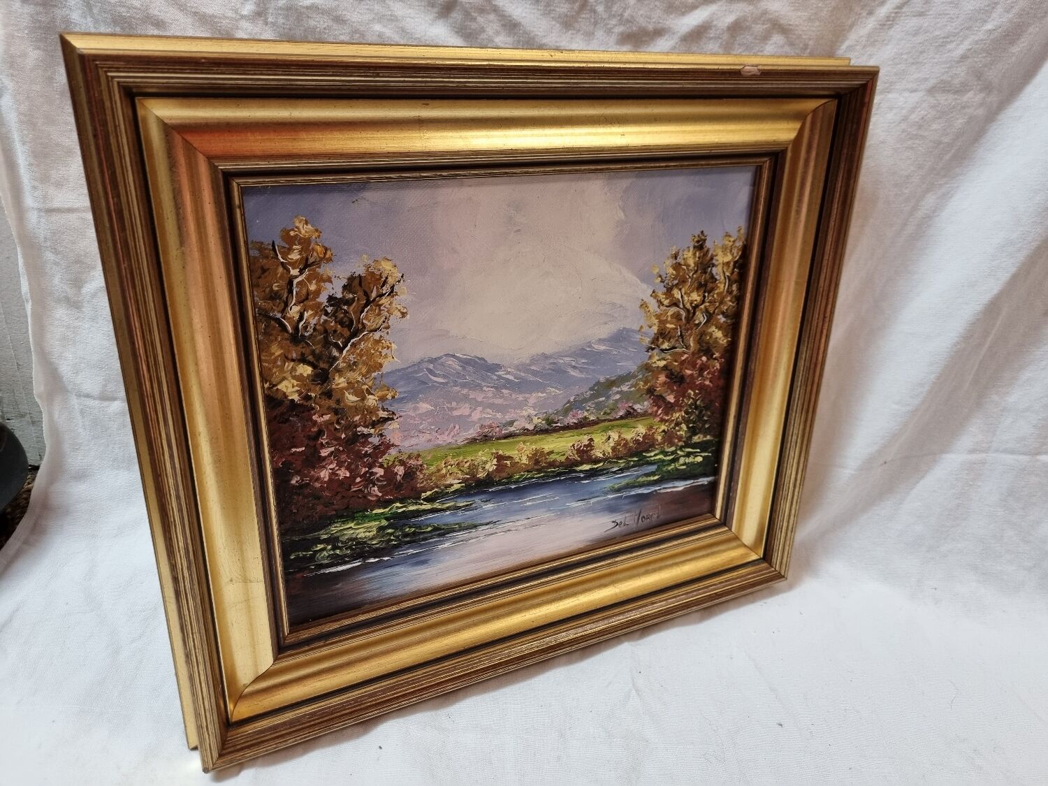 Peinture paysage de montagne de Isabelle Del Moral