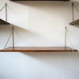 Series of 6 modular shelves in exotic wood