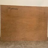 Oil on panel "Mykonos" signed Bul
