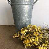 Large florist pot with handles, zinc, galva