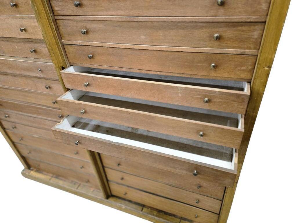 Classeur industriel vintage XL, caisson à tiroirs