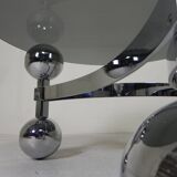 Space Age Sputnik coffee table, with a 1970s chrome base