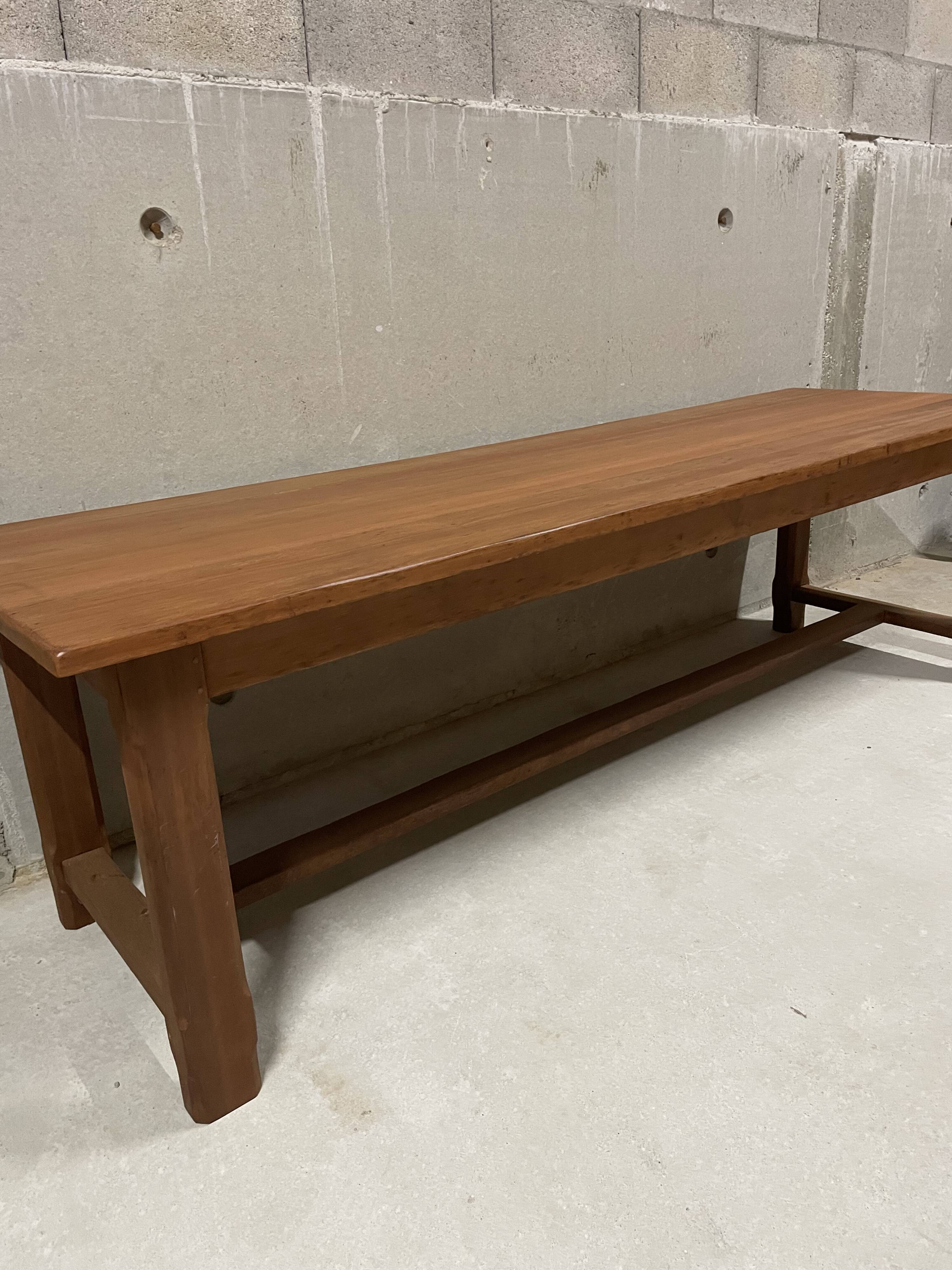 Immense solid wood farmhouse table - elegant 2.6m